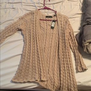 Beige Knit Cardigan
